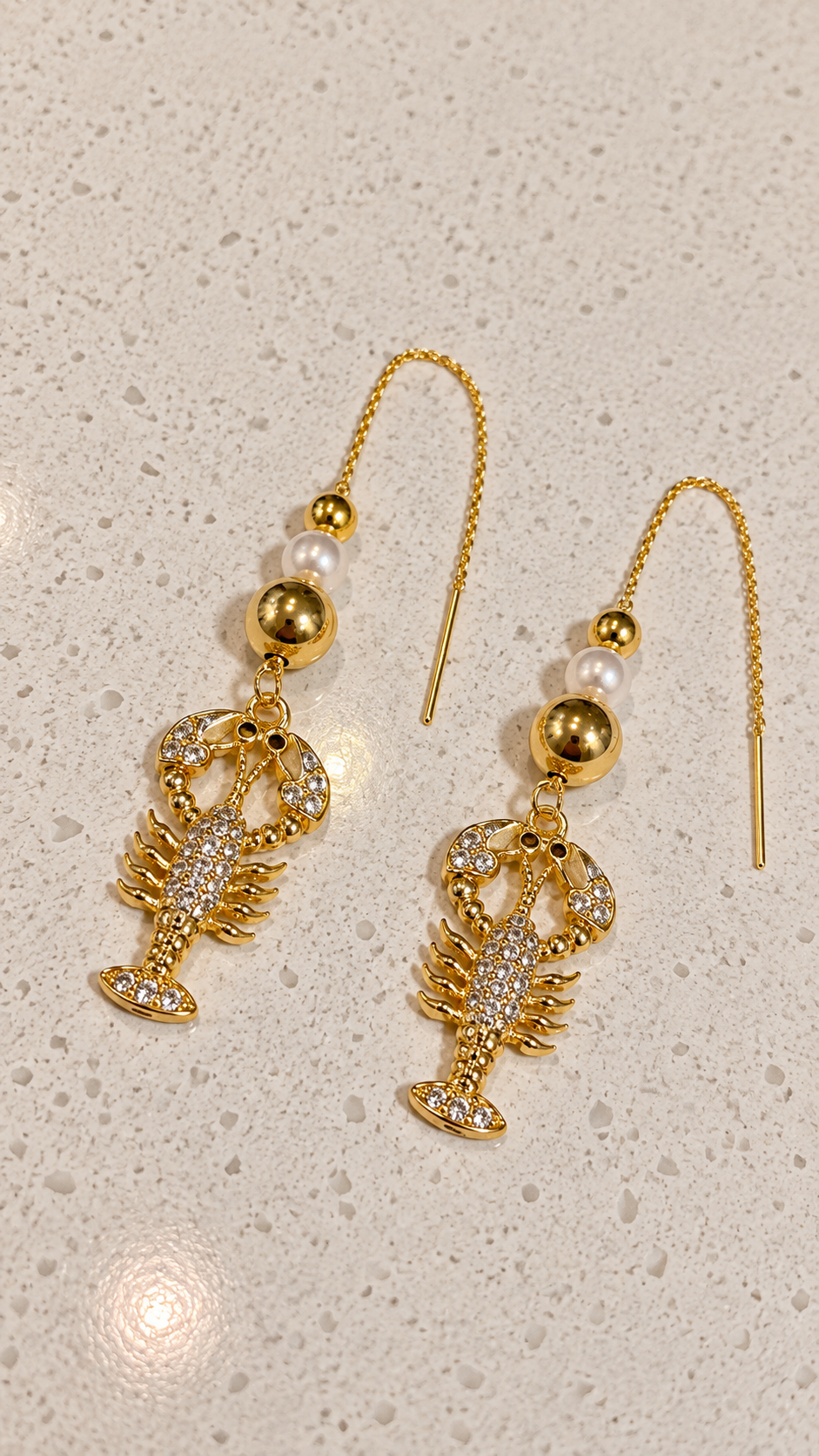 Pieza #7-3 Aretes tricolor - lobster