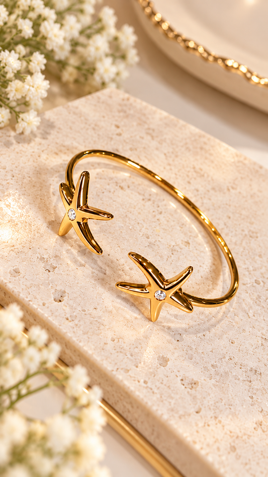 Pieza #19 Pulsera Bangle - estrellas