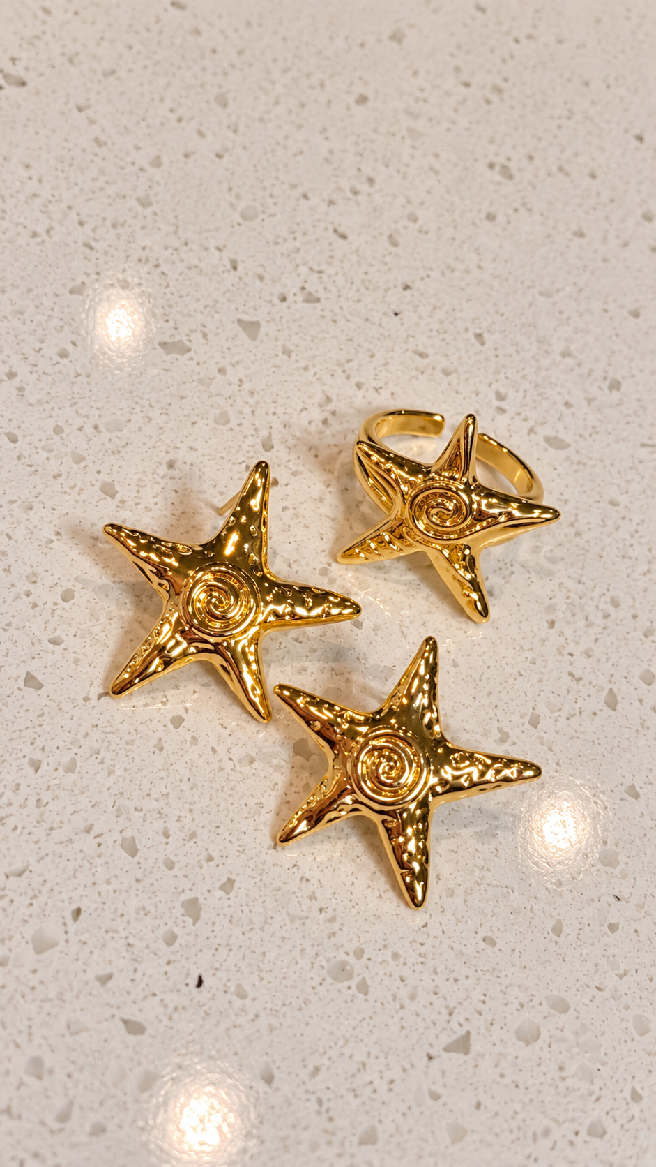 Pieza #9 Set de aretes y sortija estrella